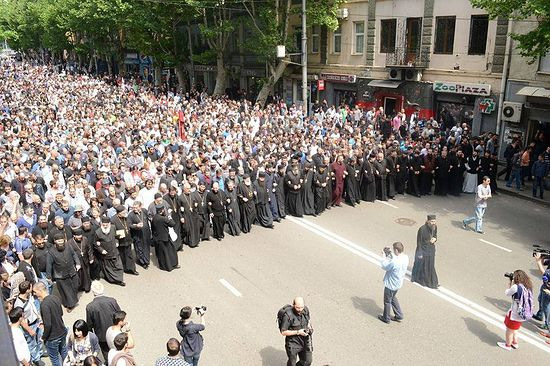 17 мая 2013 года, когда содомиты пожелали в центре Тбилиси устроить парад, на что Грузинская Церковь ответила маршем протеста