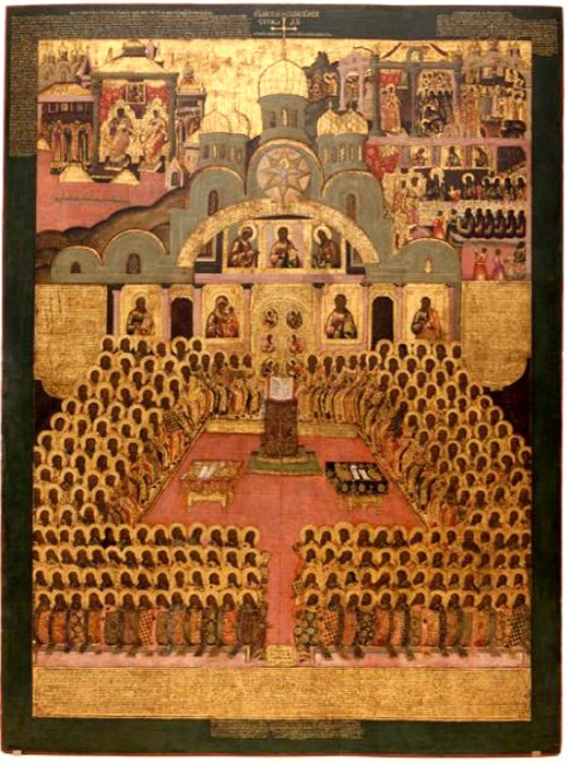Седьмой Вселенский Собор. Икона XVII век. Новодевичий монастырь