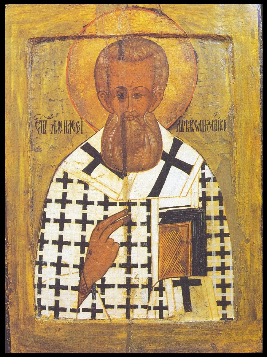 Святитель Афанасий Великий (Александрийский). Икона, XVI век