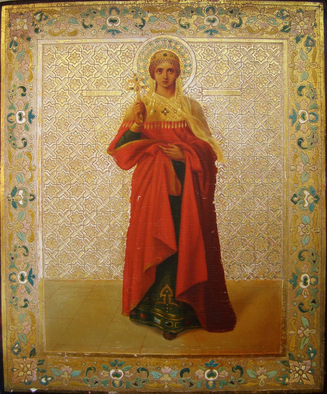 Мученица царица Александра Римская. Икона, XIX век