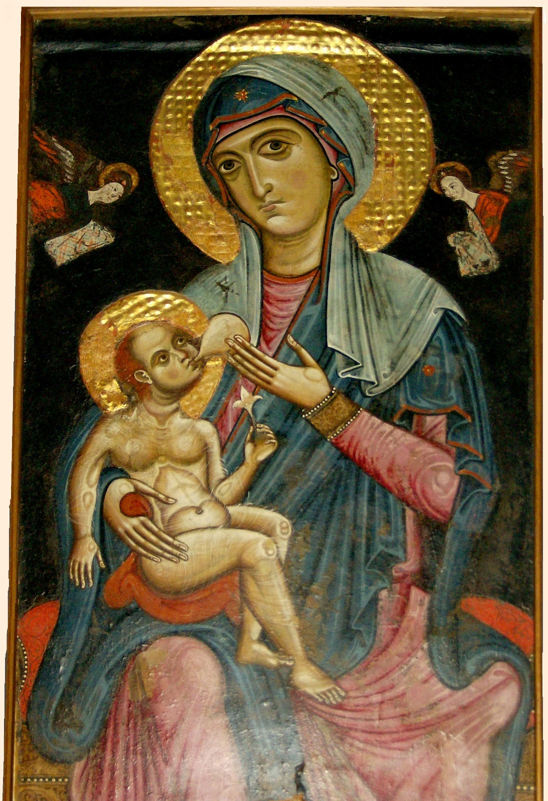 Икона Божией Матери "Млекопитательница", вторая половина XIII века. Южная Италия