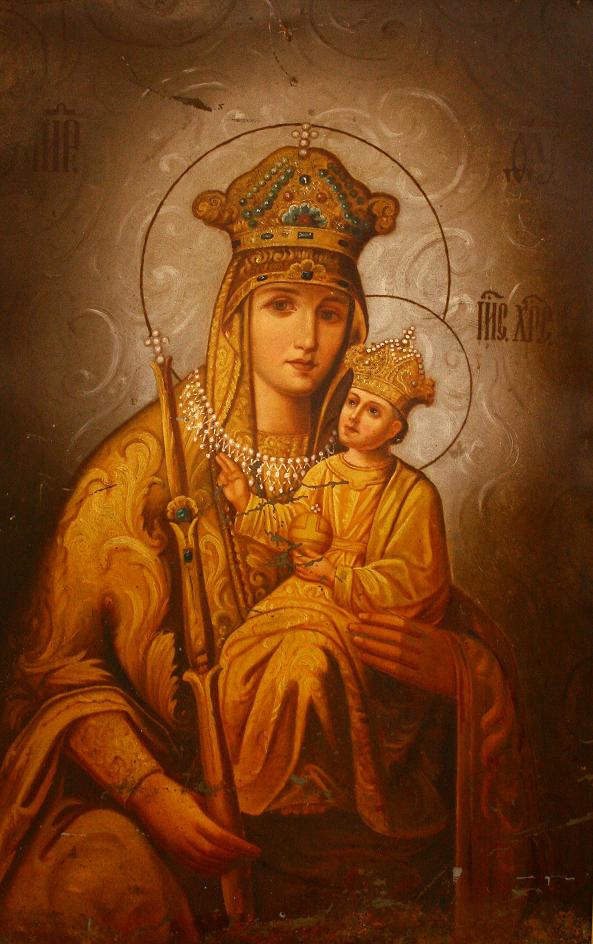 Икона Божией Матери Белыничская, находящейся в храме в её честь в п. Белыничи (Могилёвская область), ХIХ век