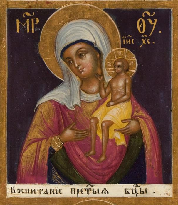 Икона Божией Матери "Воспитание", XIX век