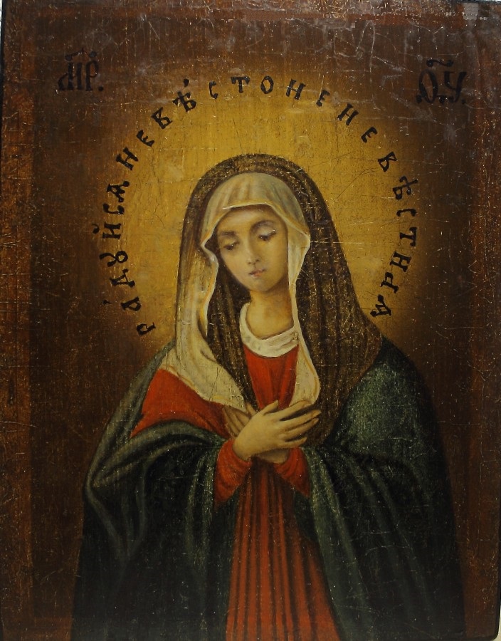 Икона Божией Матери "Умиление" Серафимо-Дивеевская, XIX век