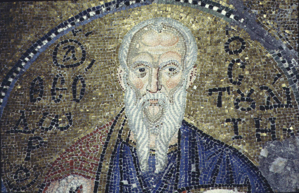 Преподобный Феодор Студит. Мозаика собора монастыря Неа Мони на острове Хиос. Греция. 2-я половина XI века