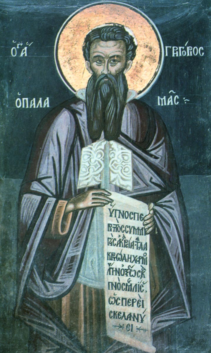 Святитель Григорий Палама. Фреска, XVI век. Афон