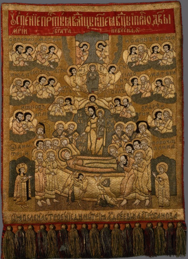 Успение Пресвятой Богородицы. Пелена, XVII век