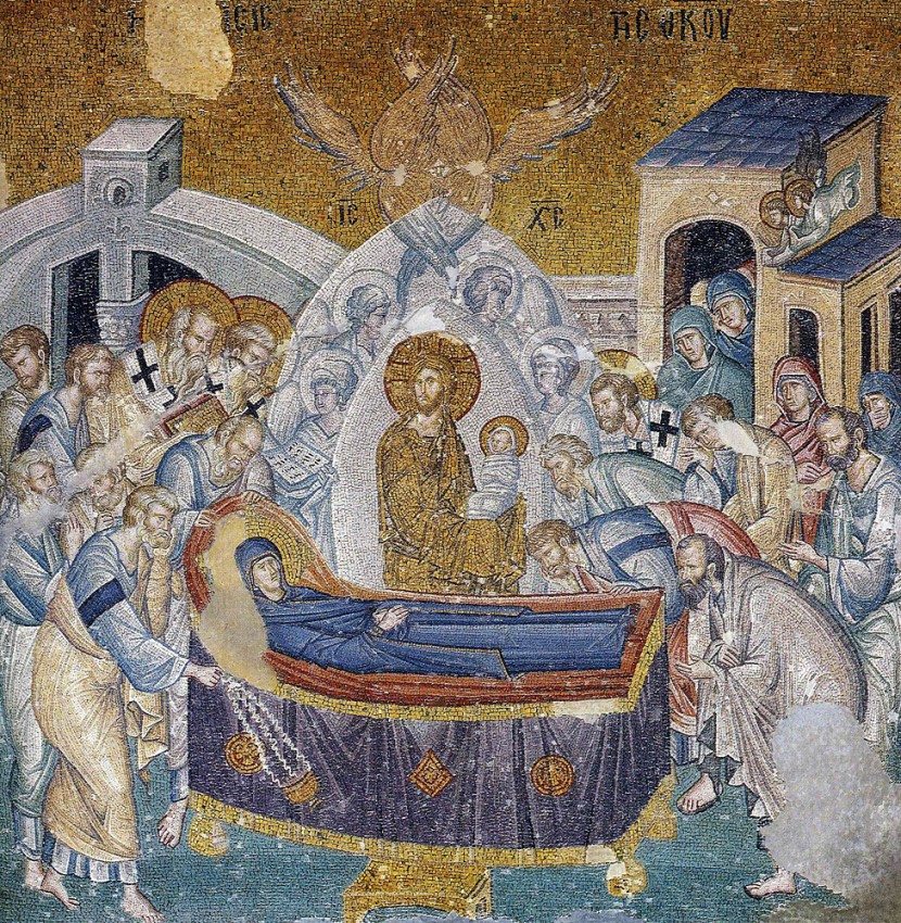 Успение Пресвятой Богородицы. Мозаика монастыря Хора, начало XIV века. Константинополь