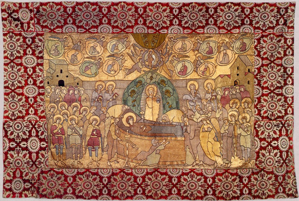 Успение Пресвятой Богородицы. Вышитая пелена, XVII век