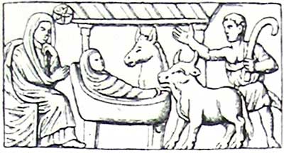 Саркофаг из Мантуи. Прорись. 320-335 г