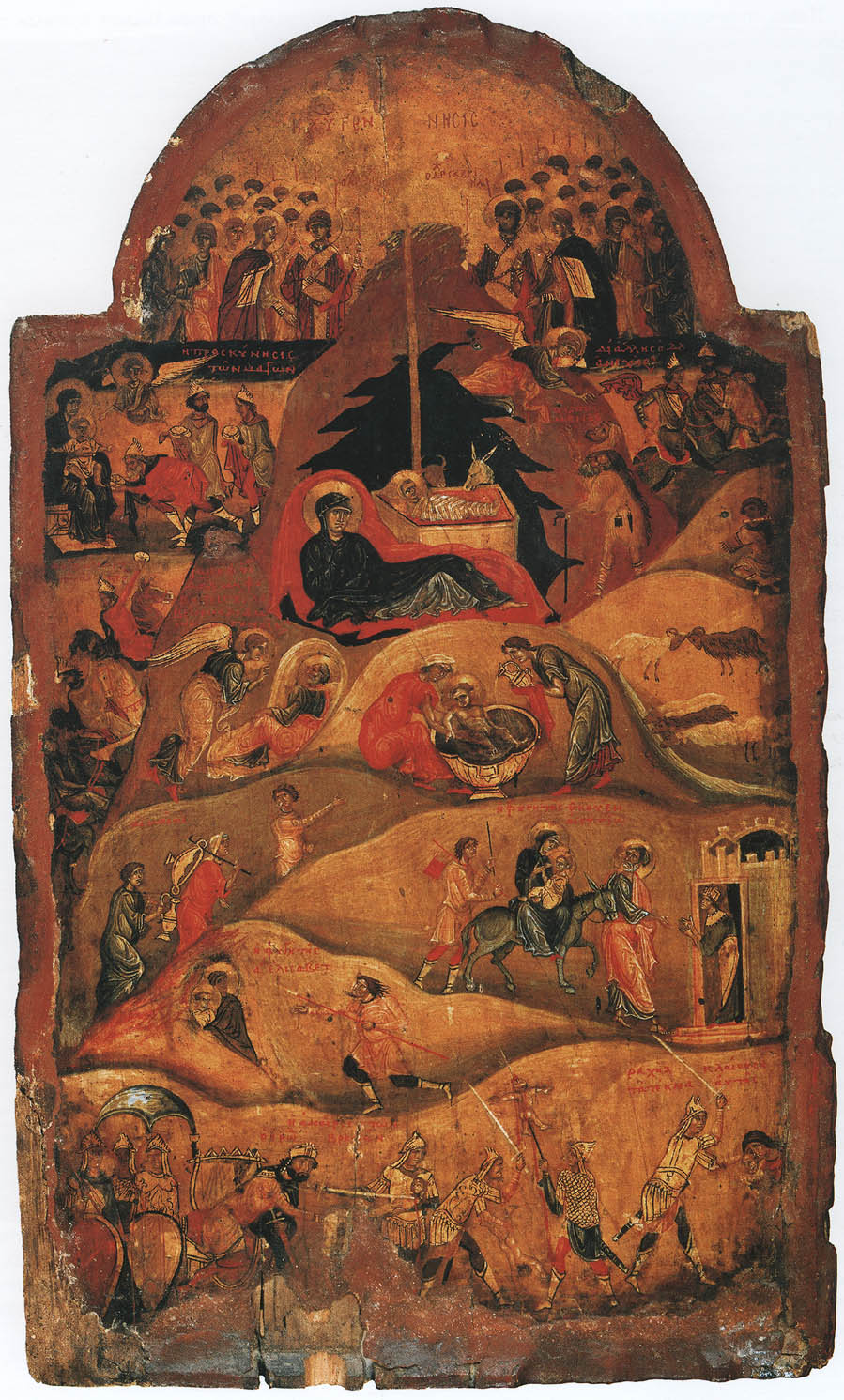 Рождество Христово. Икона, конец XI - начало XII века. Константинополь. Монастырь святой Екатерины, Синай