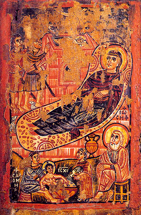 Рождество Христово. Икона VIII - IX в. Византия