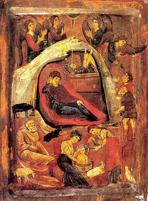 Рождество Христово. Икона. 3-я четверть XIII в. Монастырь святой Екатерины, Синай