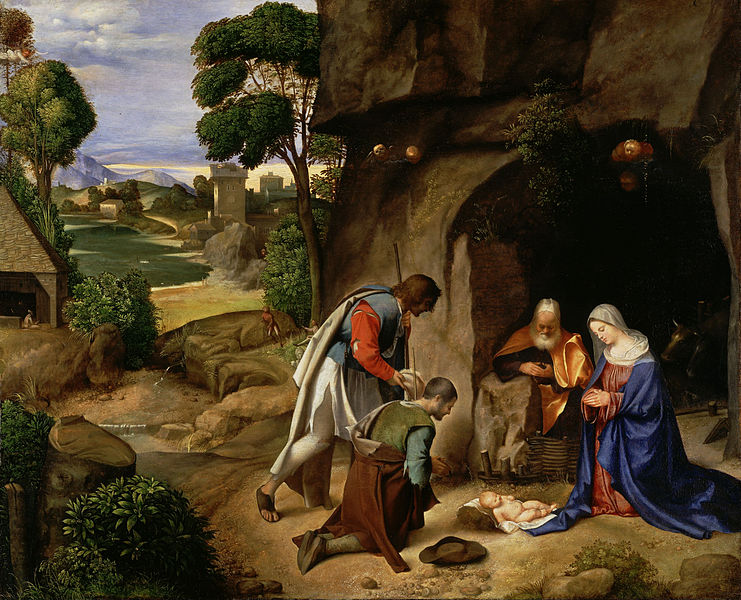 Рождество Христово. Гуго ван дер Гус. Алтарь Портинари. Центральная часть. Около 1475 года. Галерея Уффици, Флоренция, Италия