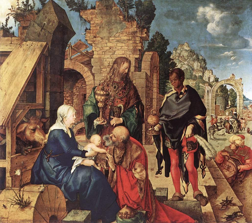 Рождество Христово. Сандро Ботичелли. Поклонение волхвов. Около 1475 года. Галерея Уффици, Флоренция, Италия
