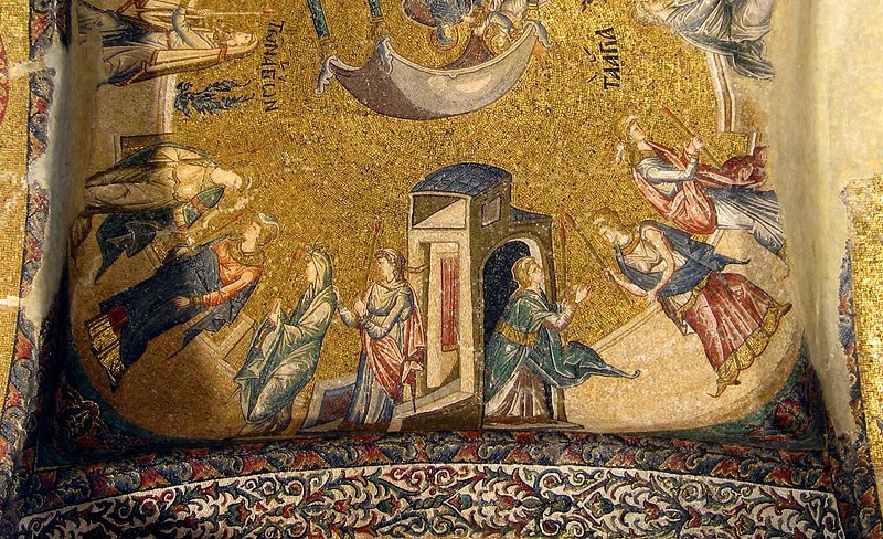 Введение во храм Пресвятой Богородицы. Мозаика монастыря Хора