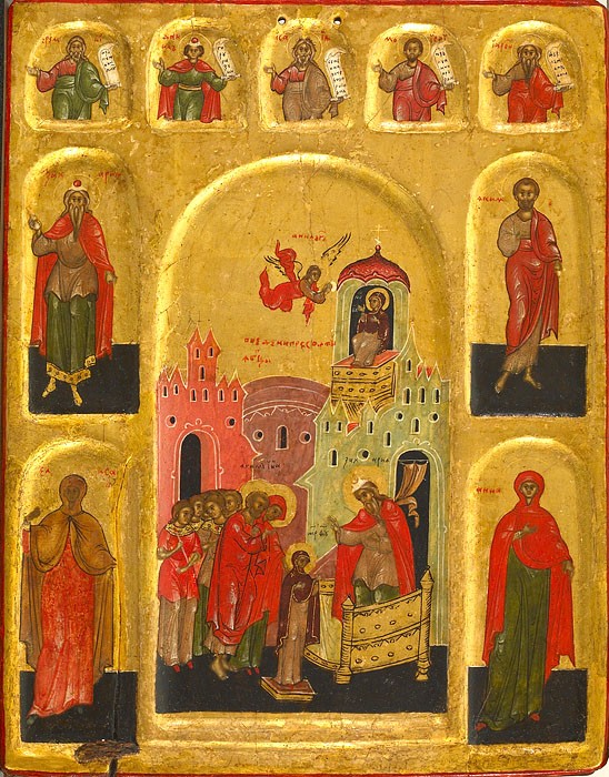 Введение во храм Пресвятой Богородицы.  Россия, XVI век 