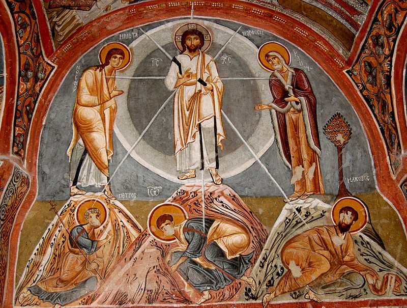 Преображение Господне. Фреска, XII век. Темная церковь, Каппадокия
