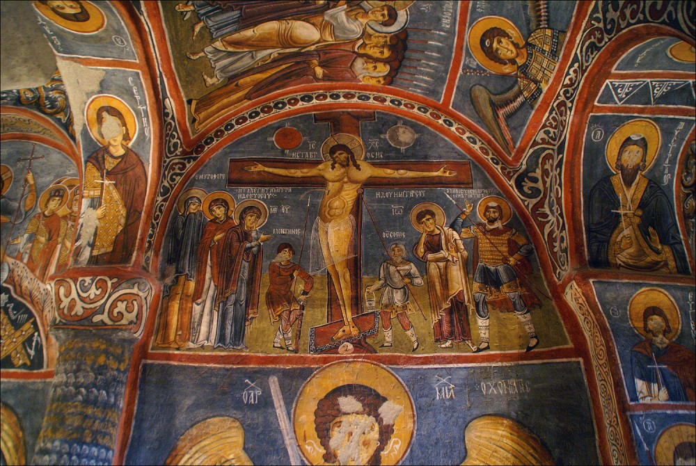 Великая Пятница. Распятие. Пещерная церковь, Каппадокия, XI век
