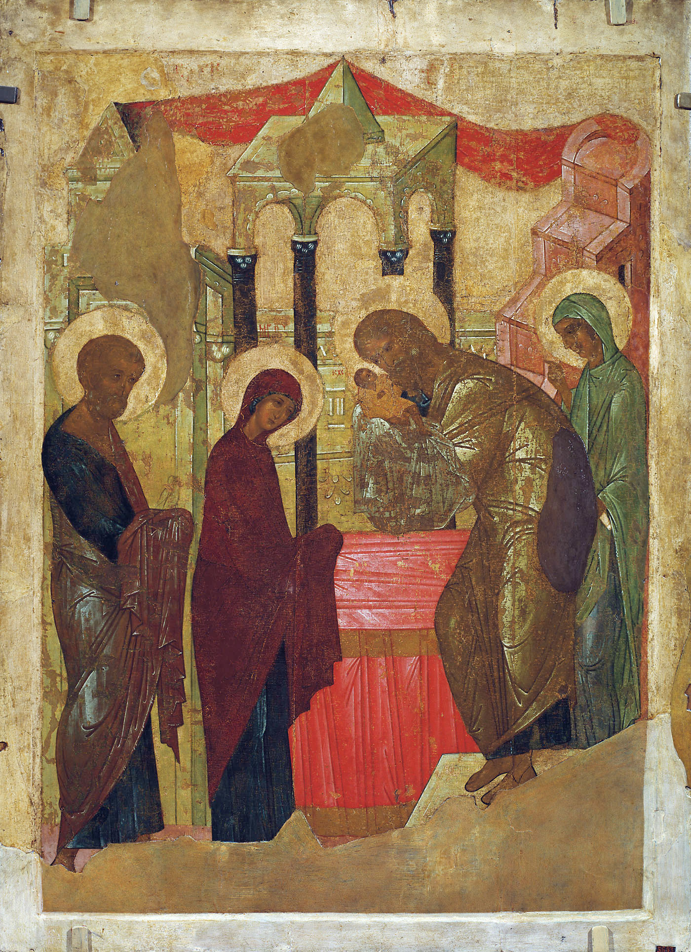 Сретение Господне. Икона, XV век. Мастерская Андрея Рублёва