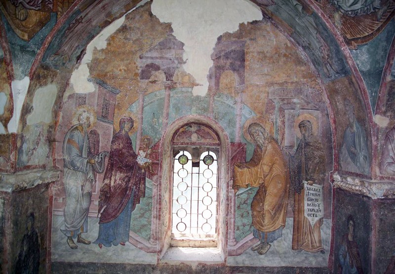 Сретение Господне. Роспись Троицкой церкви монастыря Сопочаны. Около 1265 года, Сербия