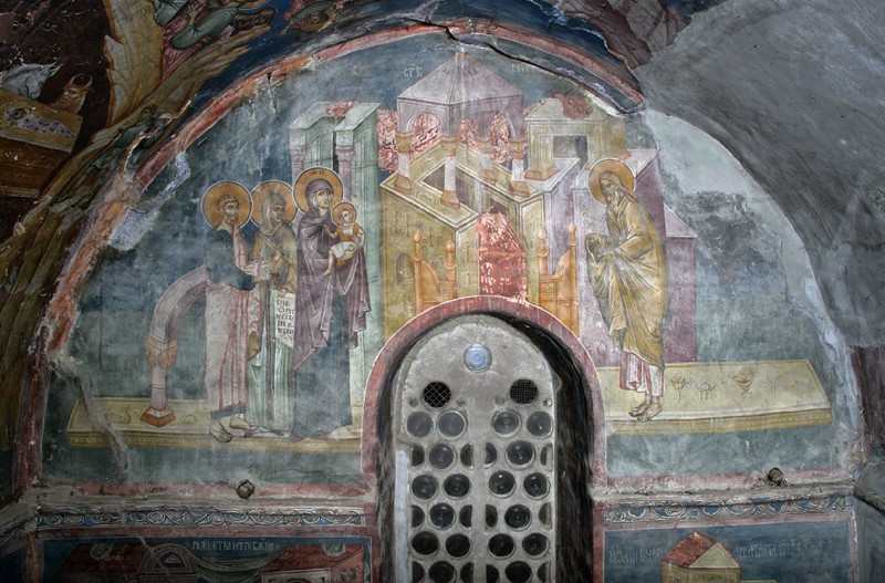 Сретение Господне. Роспись церкви Богородицы Одигитрии в Пече. Около 1337 года