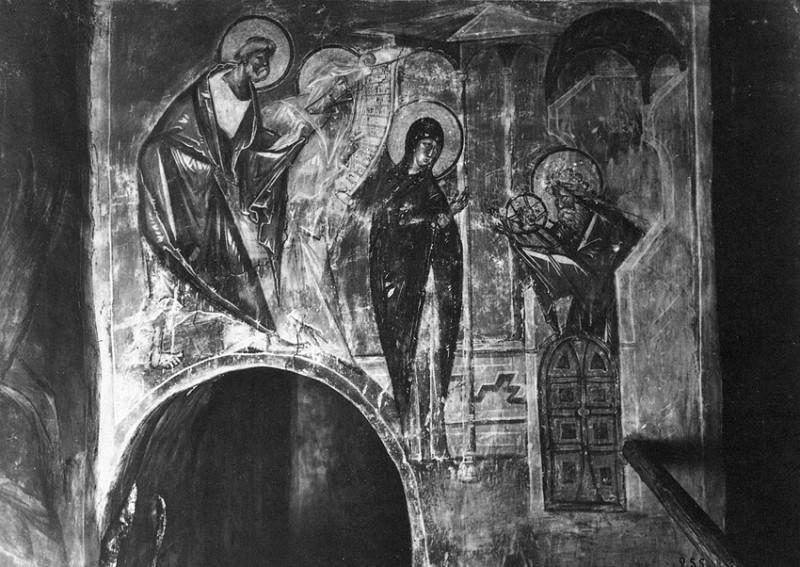 Сретение Господне. Роспись церкви Успения на Волотовом поле. Великий Новгород, вторая половина XIV века (утрачена)