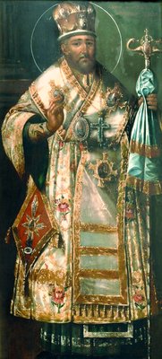 Святитель Иннокентий Кульчицкий, епископ Иркутский. Икона. Начало XIX века (собор Знаменского монастыря в Иркутске)