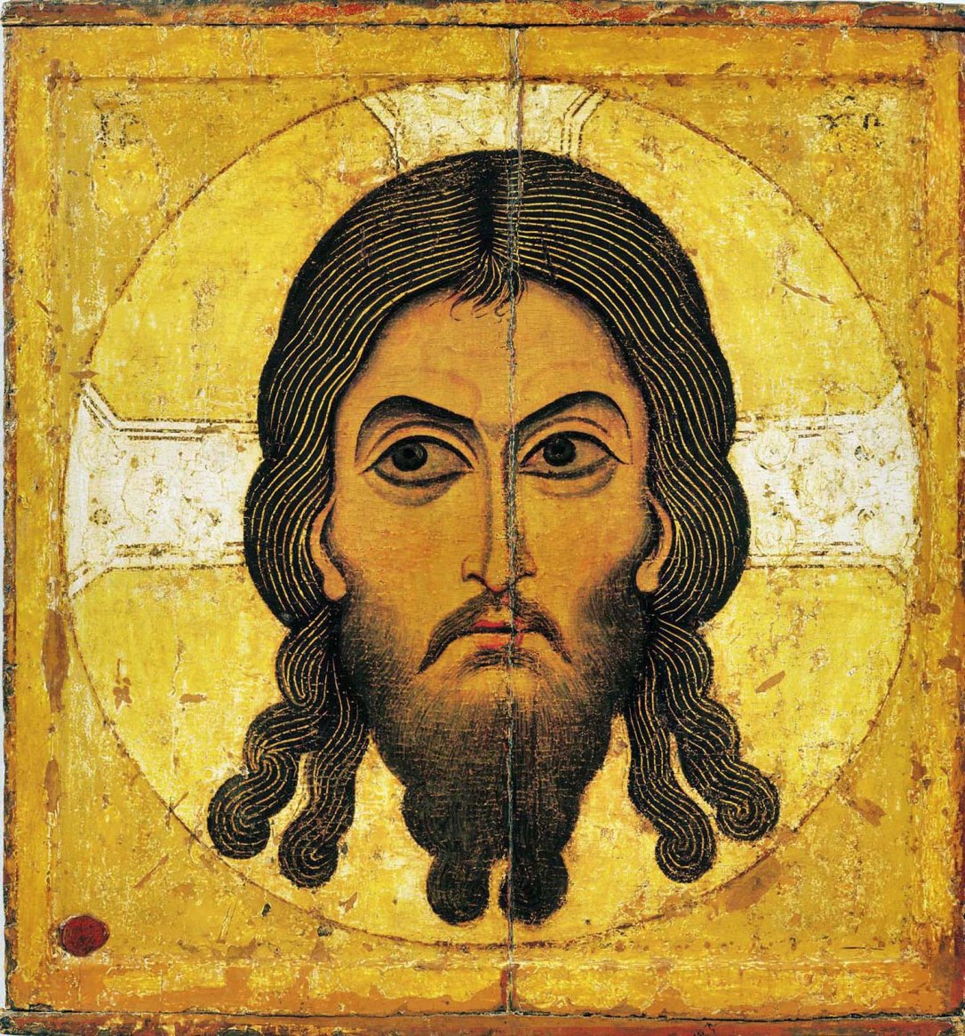 Икона "Спас Нерукотворный," Новгород, XII век