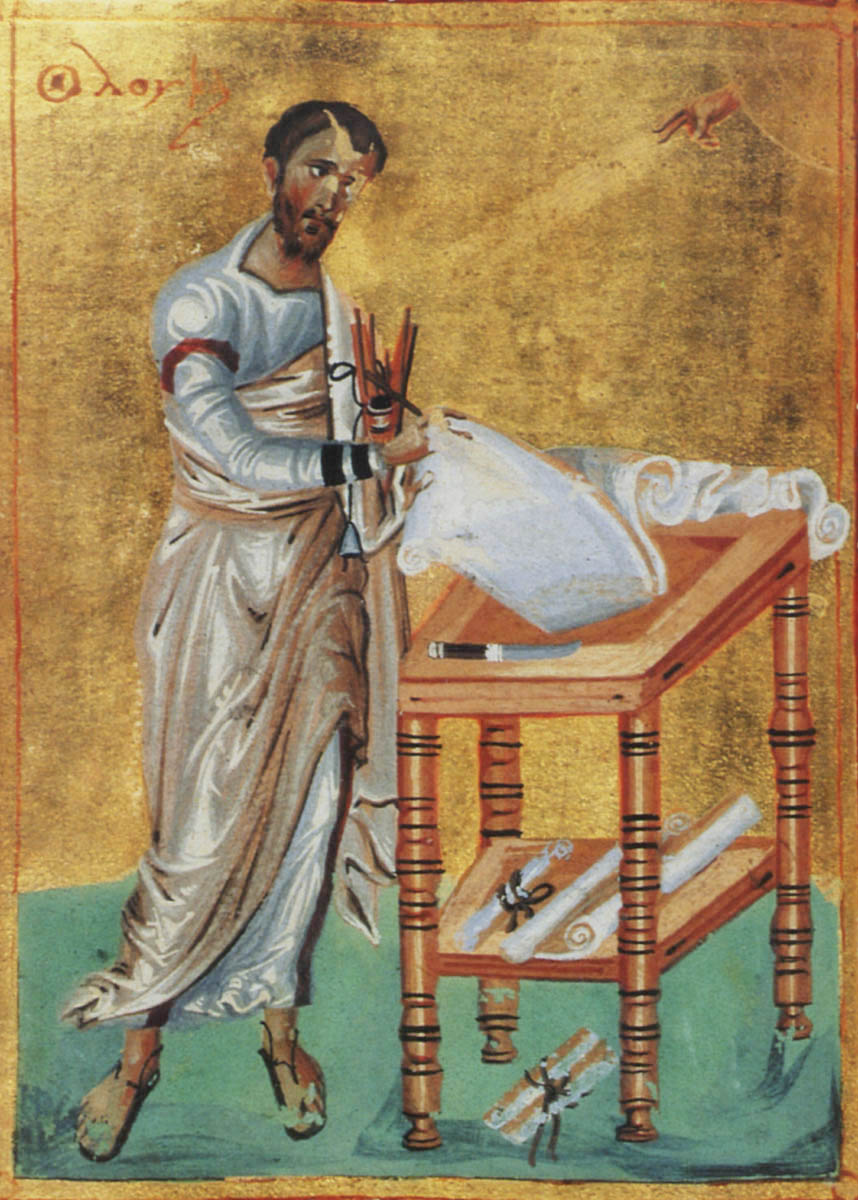 Апостол Лука. Миниатюра, 950 год. Византия