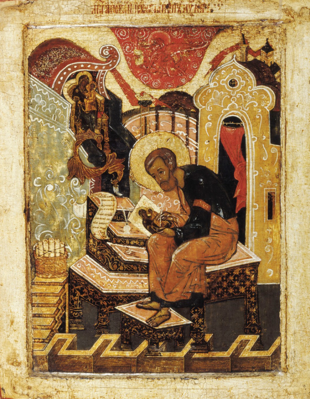 Икона "Апостол Лука, пишущий икону", XVI век