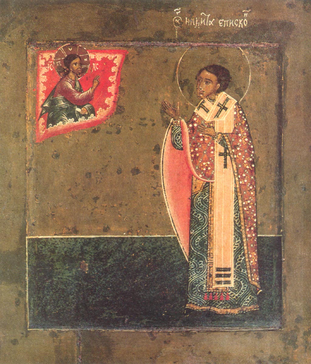 Святитель Никита Новгородский. Икона, XVII век