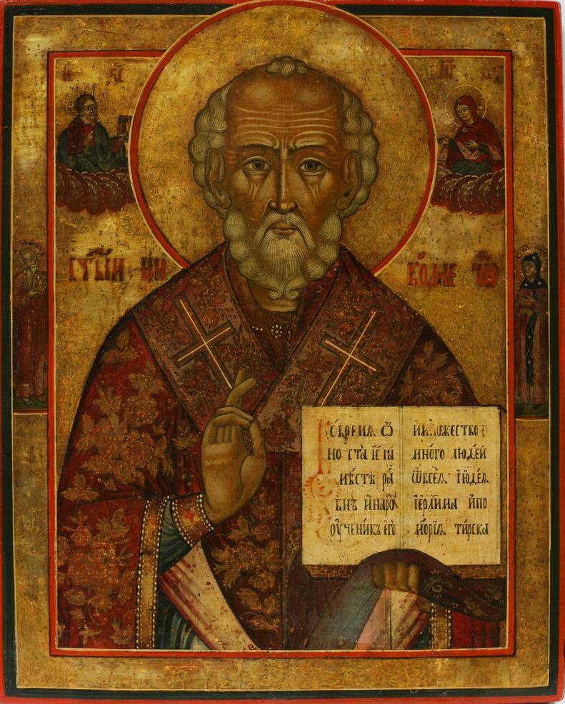 Святитель Николай Мирликийский чудотворец. Икона, первая треть XIX века 
