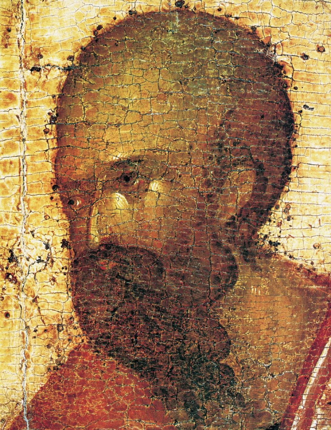 Апостол Павел. Деталь иконостаса Благовещенского собора Московского кремля, 1405 год. Иконописец Феофан Грек