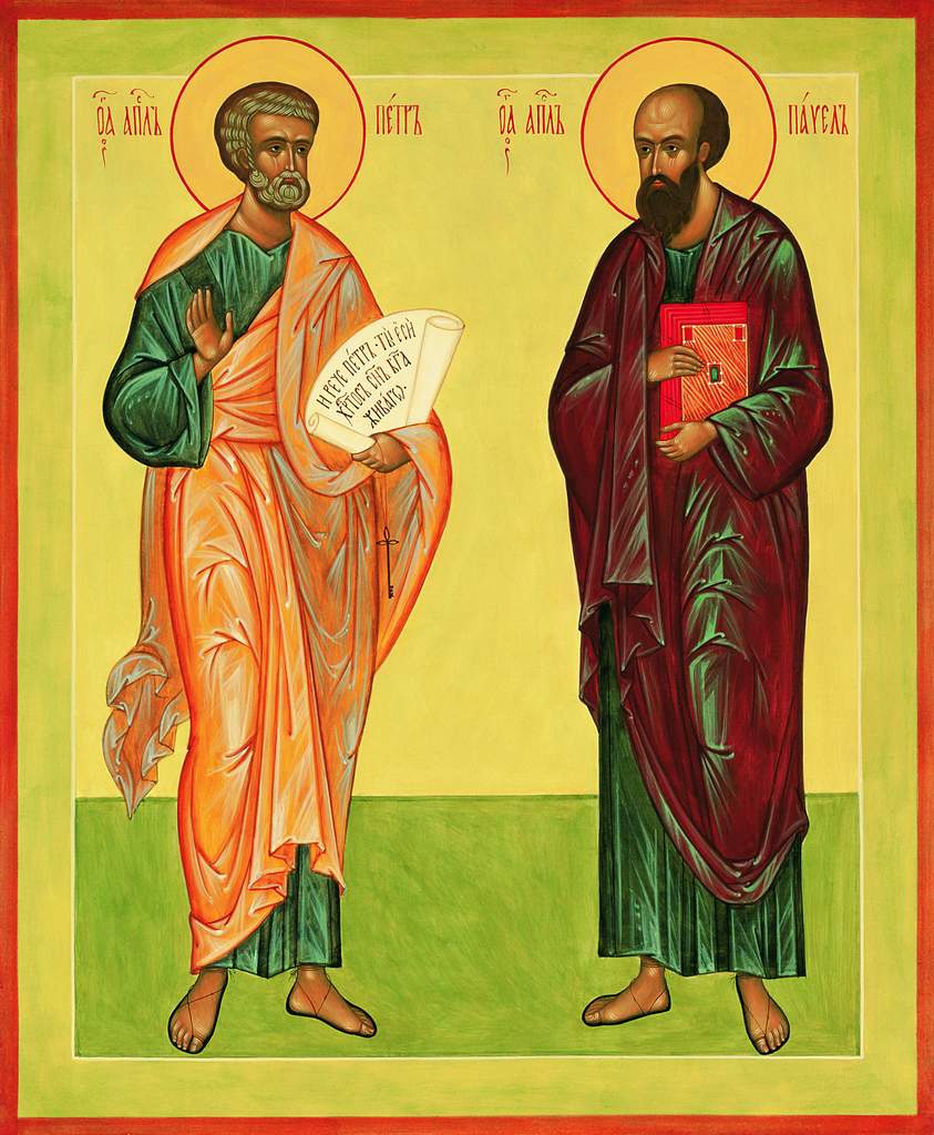 Апостолы Петр и Павел. Современная икона