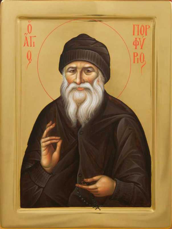 Преподобный Порфирий Кавсокаливит. Икона