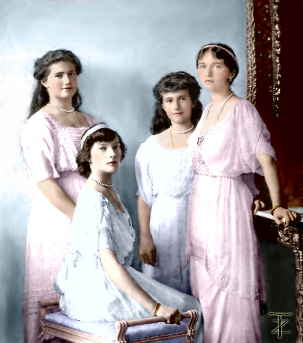 Царевны Мария, Ольга, Татьяна и Анастасия