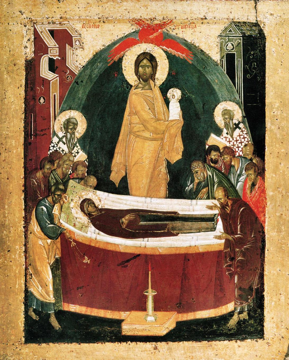 Успение Богородицы. Икона, 1380 год. Иконописец Феофан Грек