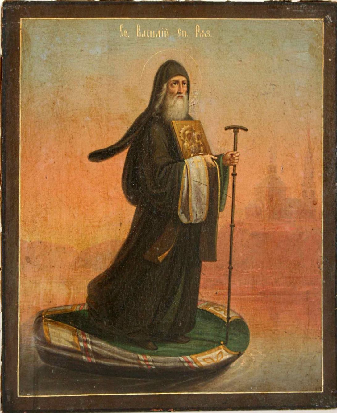 Святитель Василий Рязанский. Икона, XIX век