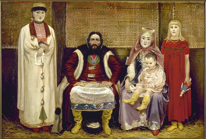 Семья купца в XVII веке. Андрей Рябушкин, 1896 год