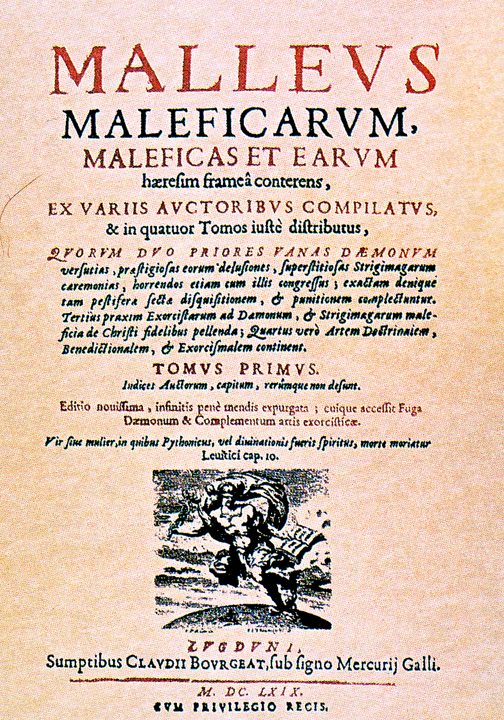 Титульный лист одного из поздних изданий "Молота ведьм" (Лион, 1669)