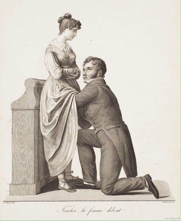 Жан Пьер Мегре. Лечение женской истерии массажем. Литография 1822 год