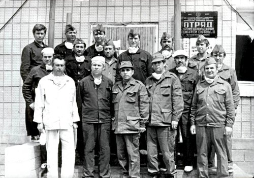 Май 1986 года, Чернобыль. Участники ликвидации пожара на Чернобыльской АЭС в ночь с 22 на 23 мая 1986 года