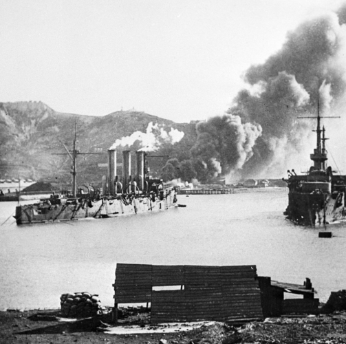 Пожар у Золотой горы во время обороны Порт-Артура, 1905 год