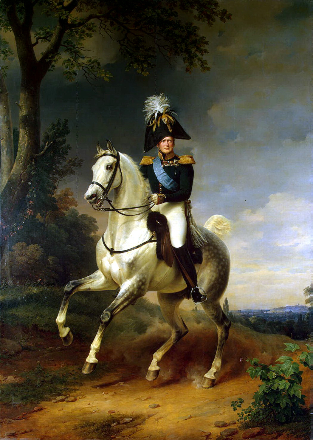 Портрет Александра I верхом на коне. Художник Крюгер Франц, 1837
