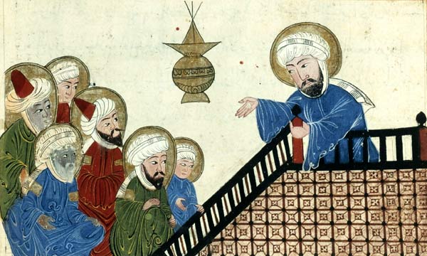 Проповедь Мухаммеда. Средневековая миниатюра
