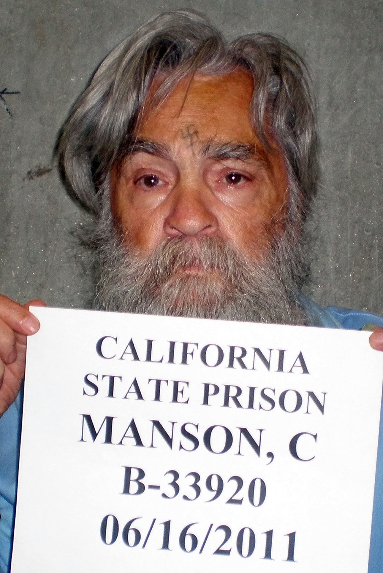 Чарльз Мэнсон в тюрьме. Последнее фото. 2012 год